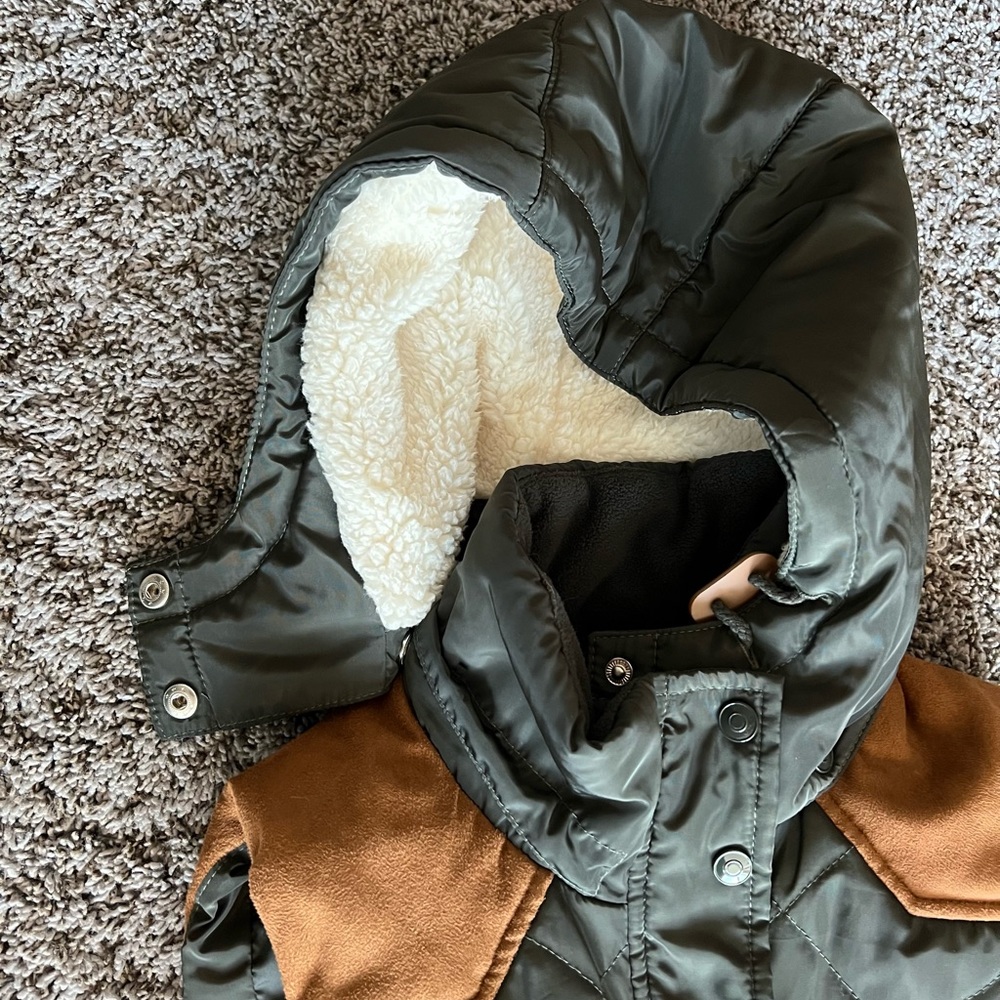 Quilted Vest with removable hood